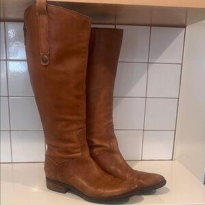 Sam Edelman Brown Leather Knee-High Boots Size 7.5 EUC